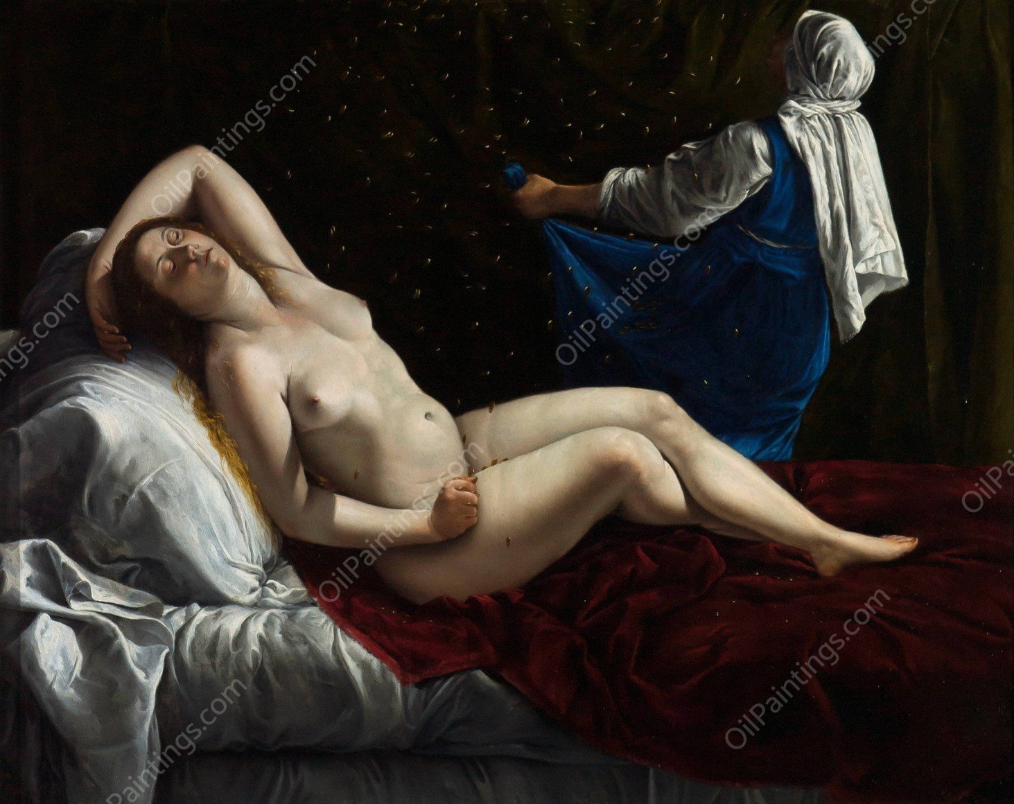 Danae  by Artemisia Gentileschi - Hand-Painted Oil Painting Reproduction