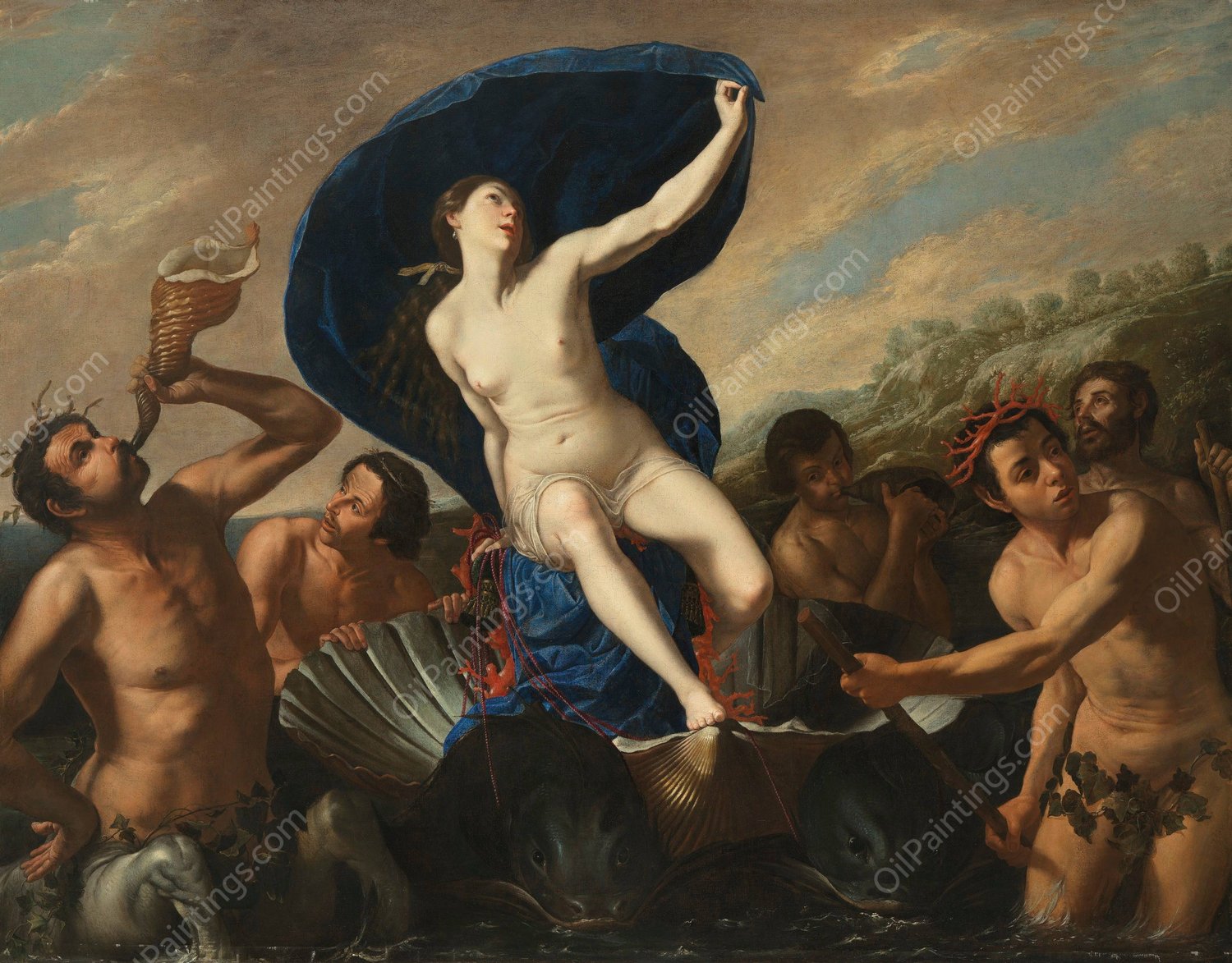 The Triumph of Galatea by Artemisia Gentileschi - Hand-Painted Oil Painting Reproduction