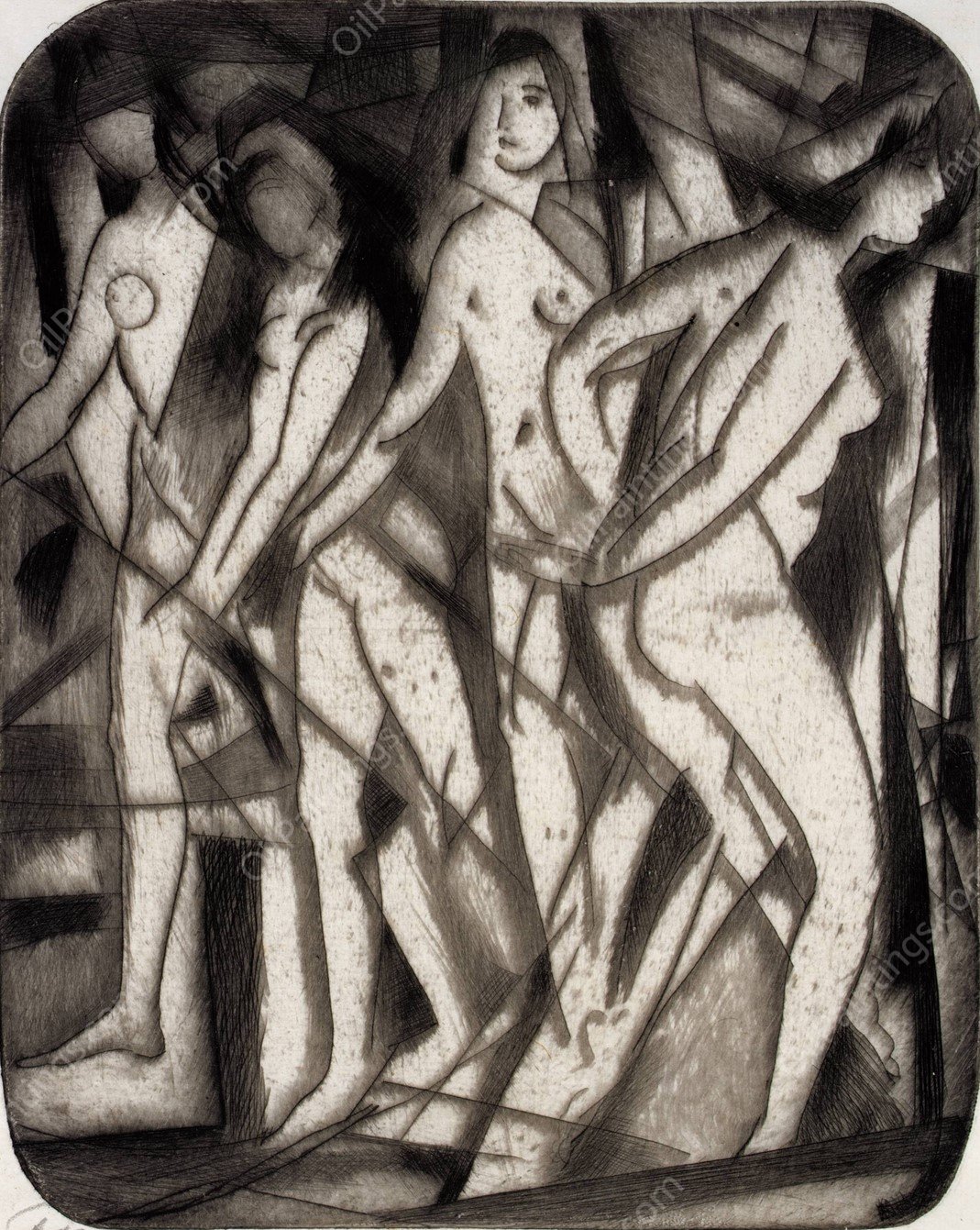 Andante  by Arthur Bowen Davies - Hand-Painted Oil Painting Reproduction