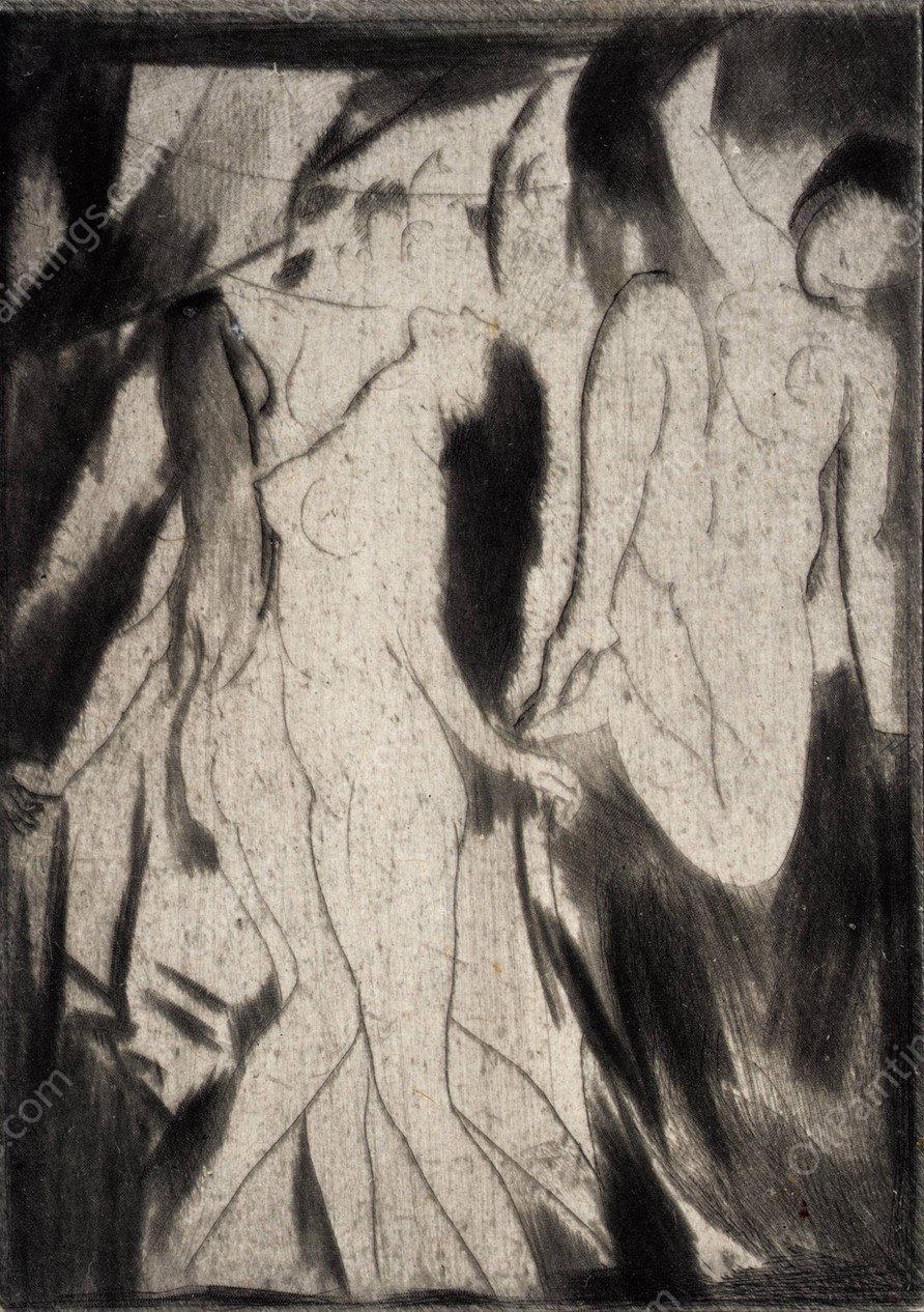 Ecstasy  by Arthur Bowen Davies - Hand-Painted Oil Painting Reproduction