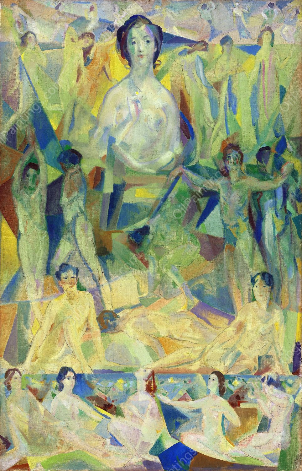 The Great Mother  by Arthur Bowen Davies - Hand-Painted Oil Painting Reproduction