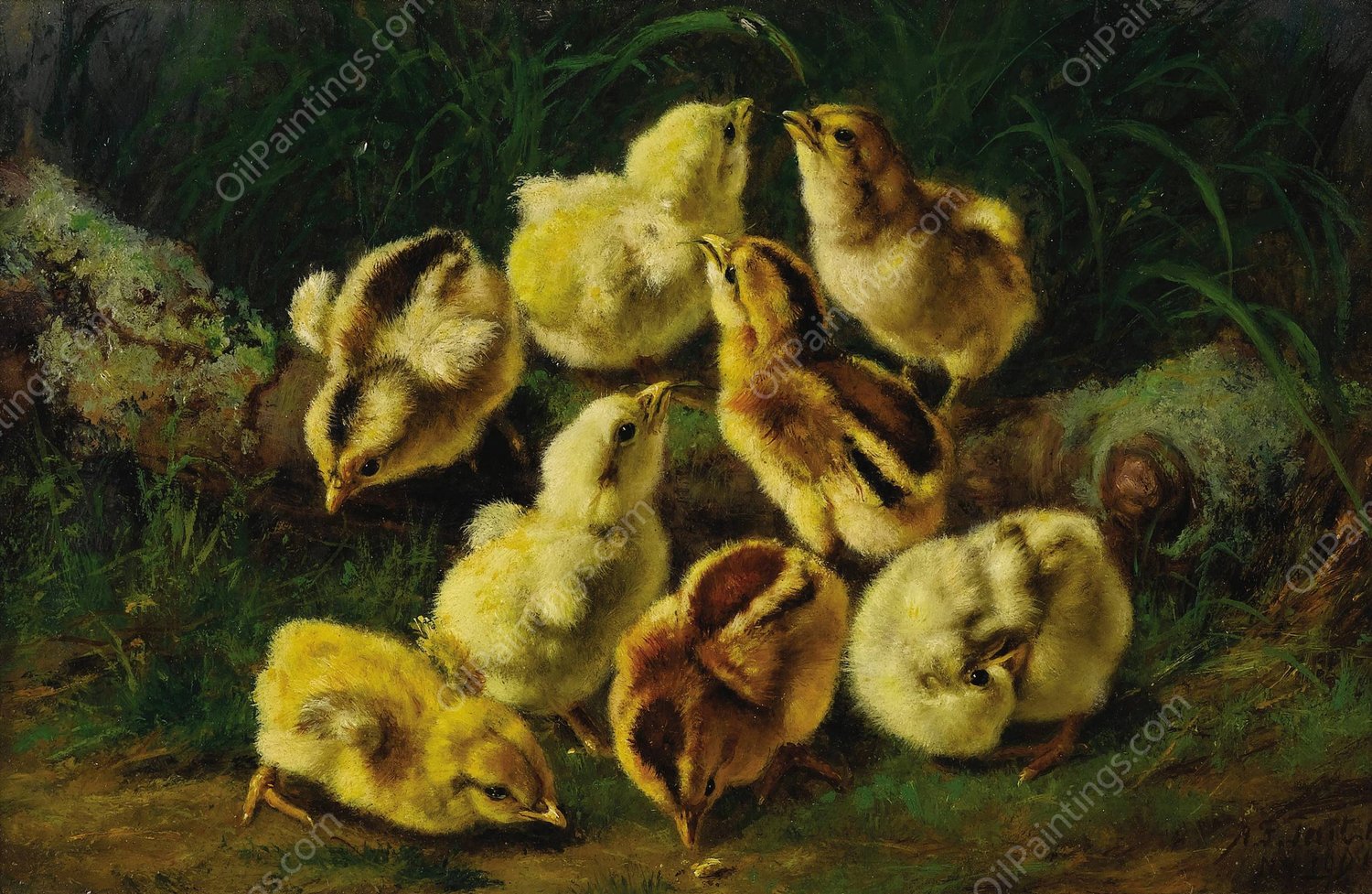 Spring Pets  by Arthur Fitzwilliam Tait - Hand-Painted Oil Painting Reproduction