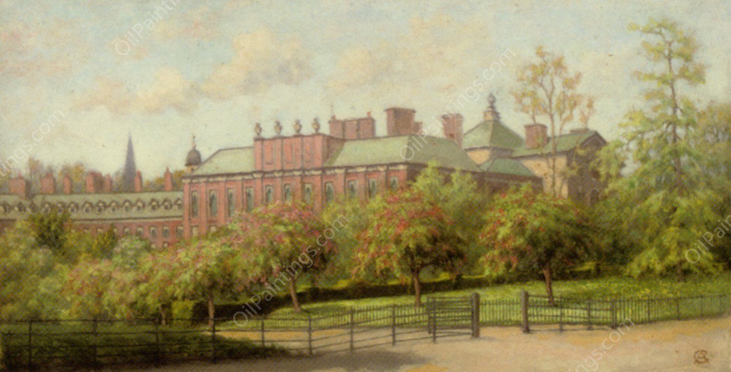 Kensington Palace in May by Arthur Temple Felix Clay - Hand-Painted Oil Painting Reproduction