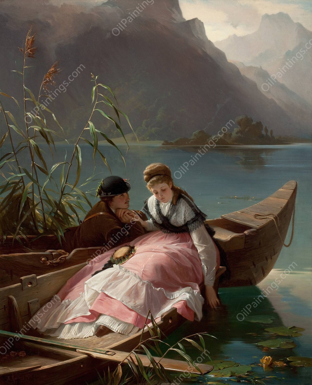 Rendevous  by Arthur Von Ramberg - Hand-Painted Oil Painting Reproduction