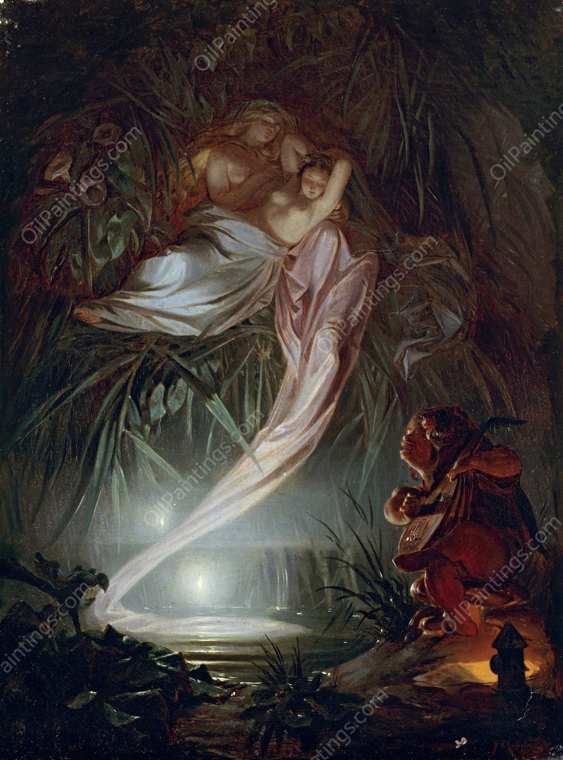 Serenade by Arthur Von Ramberg - Hand-Painted Oil Painting Reproduction