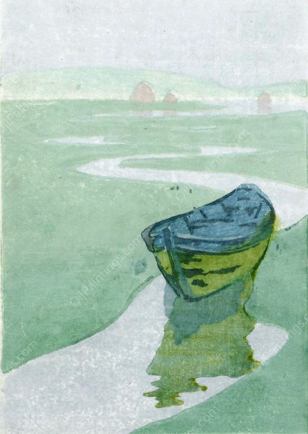 The Derelict  by Arthur Wesley Dow - Hand-Painted Oil Painting Reproduction