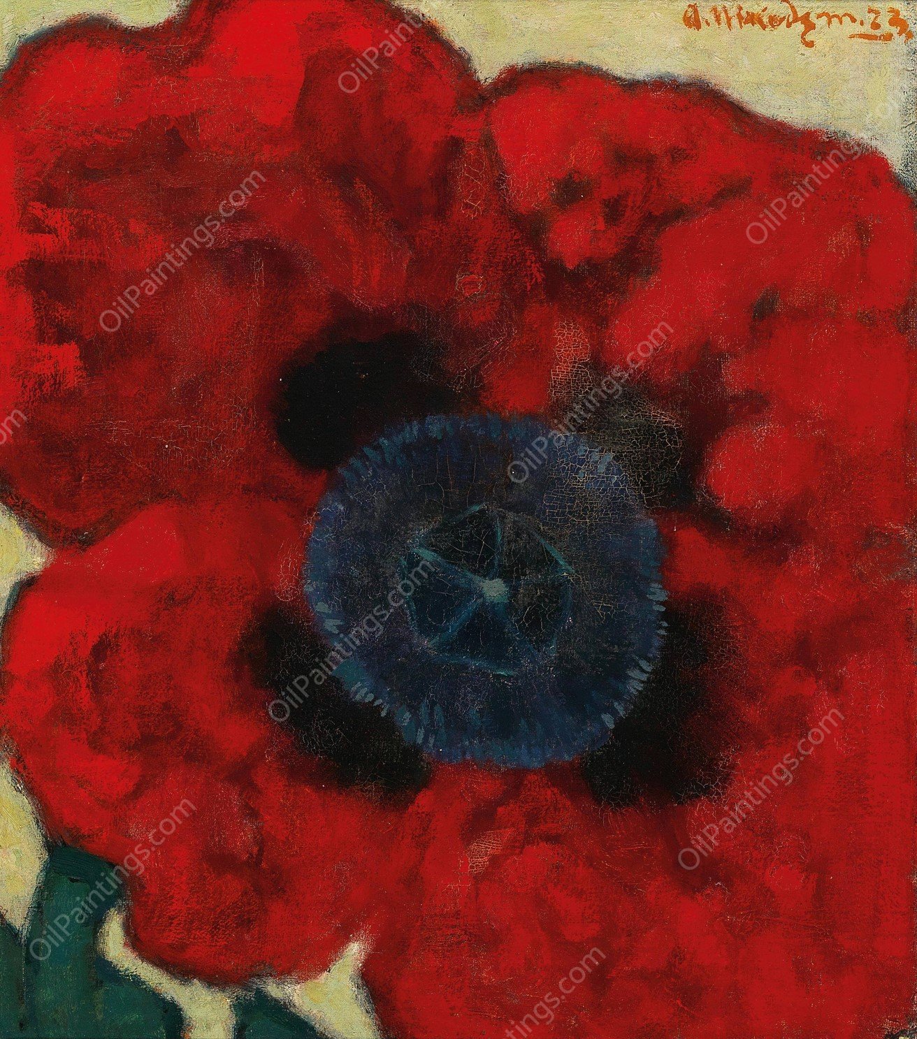 Mohnblume  by Artur Nikodem - Hand-Painted Oil Painting Reproduction