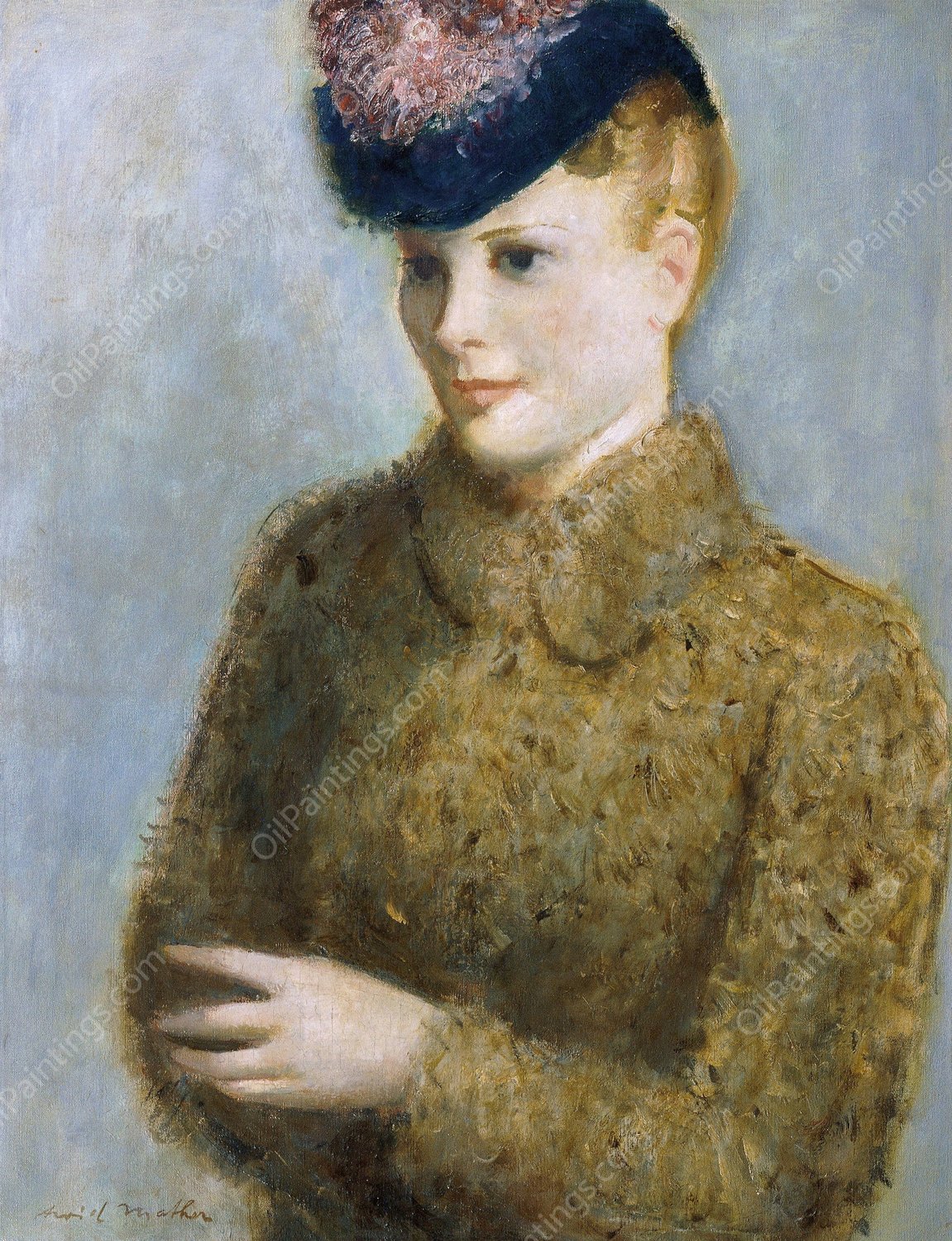 Madchenbildnis by Arvid Mather - Hand-Painted Oil Painting Reproduction