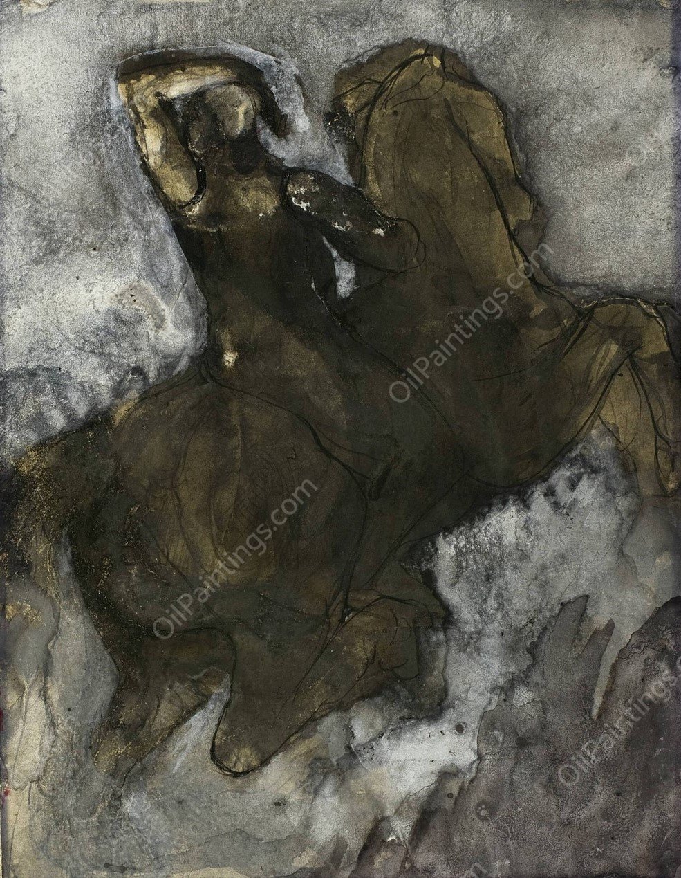 Horseman  by Auguste Rodin - Hand-Painted Oil Painting Reproduction