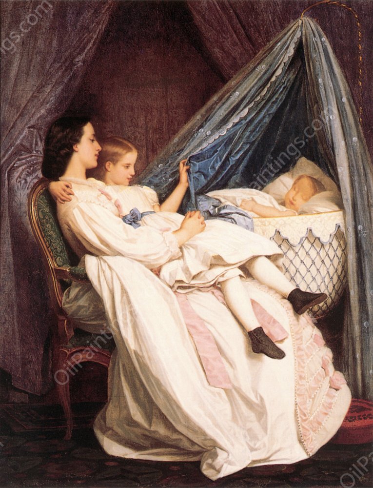 The New Arrival by Auguste Toulmouche - Hand-Painted Oil Painting Reproduction