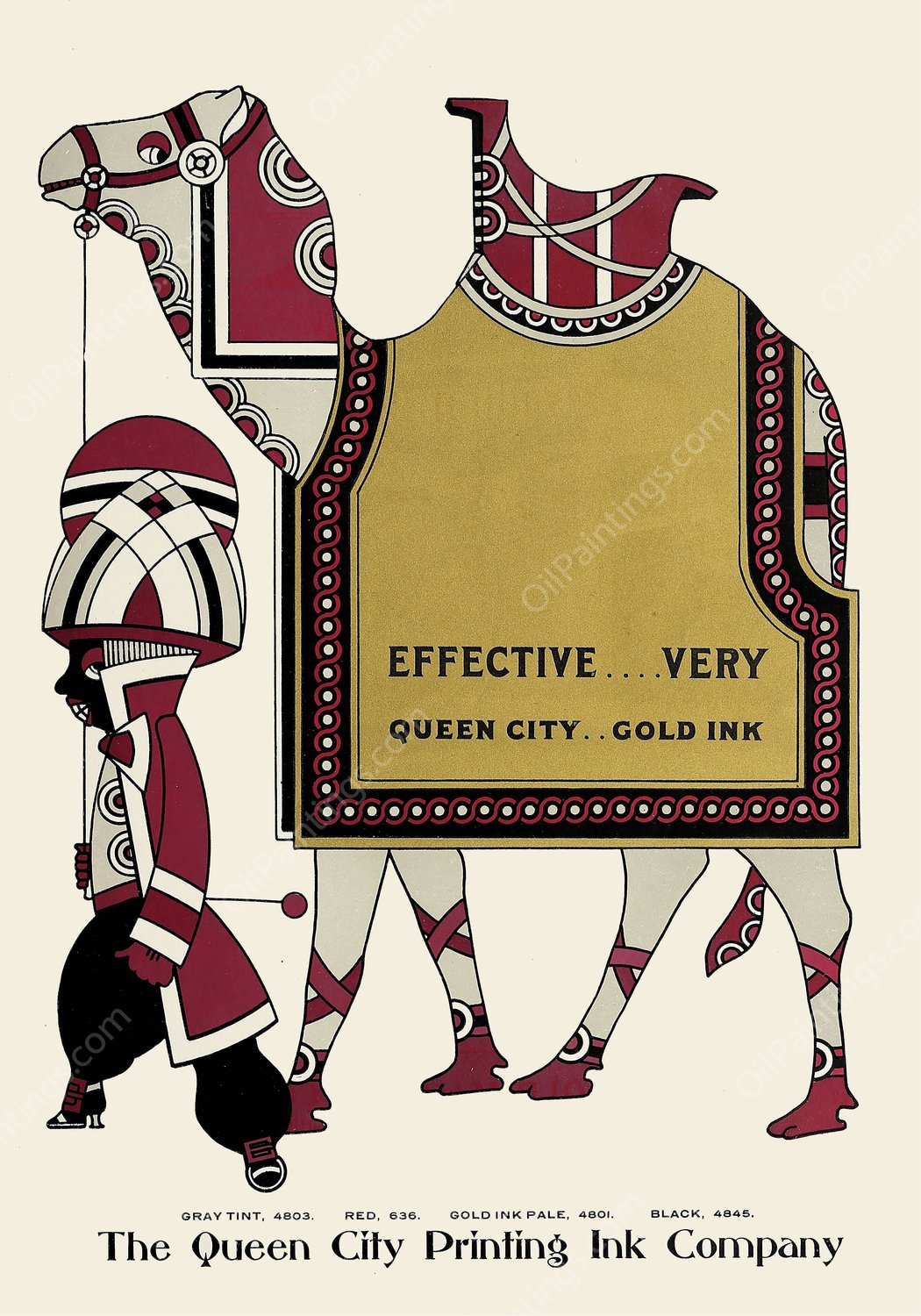 Queen City Ink, Ad. 38  by Augustus Jansson - Hand-Painted Oil Painting Reproduction