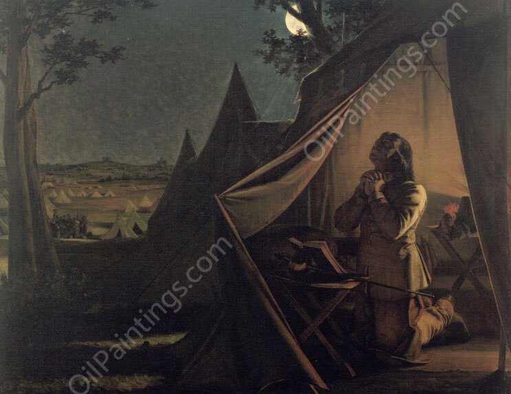 The Night before Naseby by Augustus Leopold Egg - Hand-Painted Oil Painting Reproduction