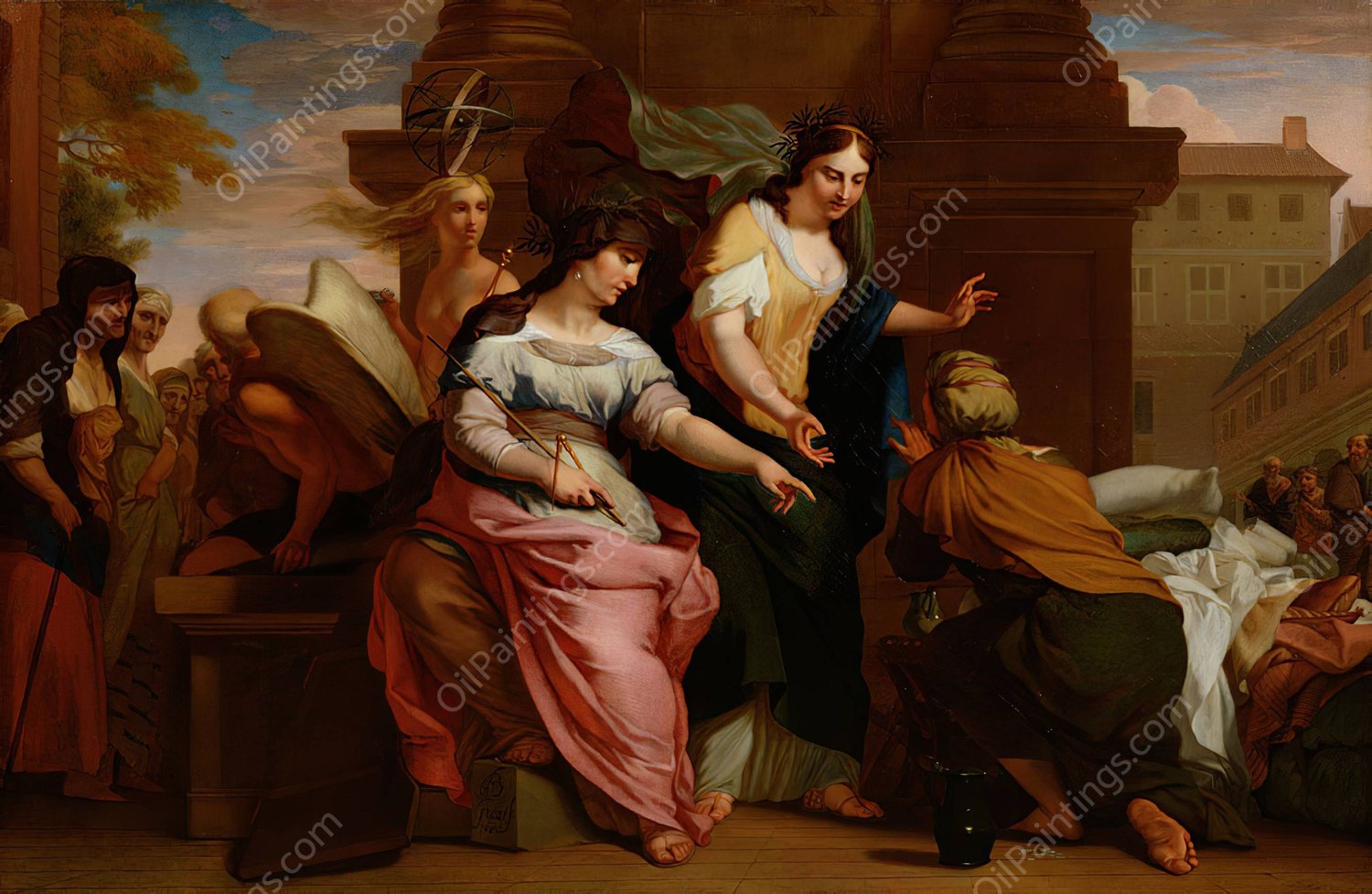 Allegory of Care in the Old Men's and Women's Hospital  by Barend Graat - Hand-Painted Oil Painting Reproduction