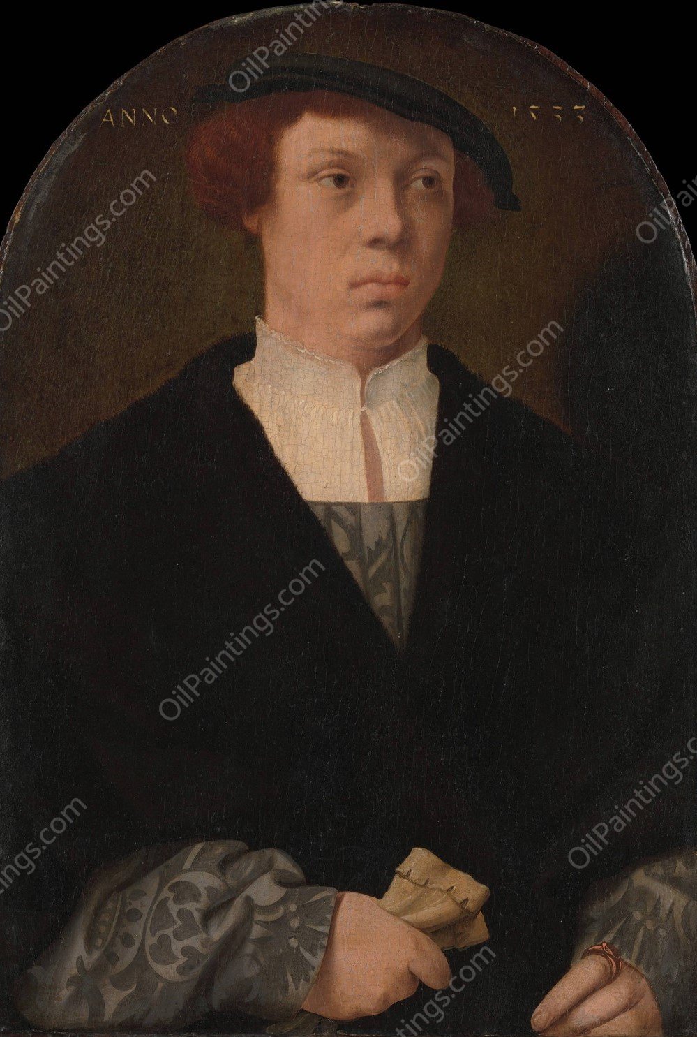 Portrait of a Man  by Barthel Bruyn The Elder - Hand-Painted Oil Painting Reproduction