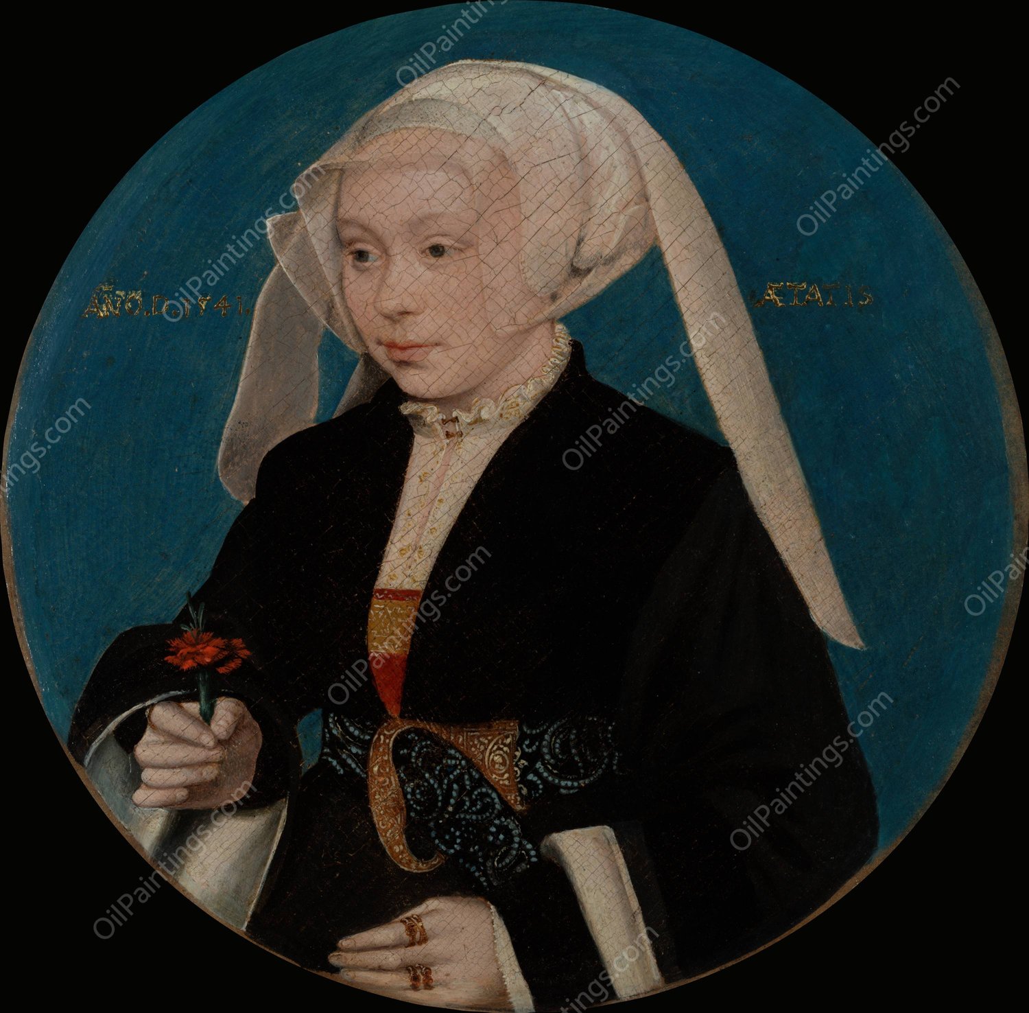 Portrait of a Woman  by Barthel Bruyn The Elder - Hand-Painted Oil Painting Reproduction