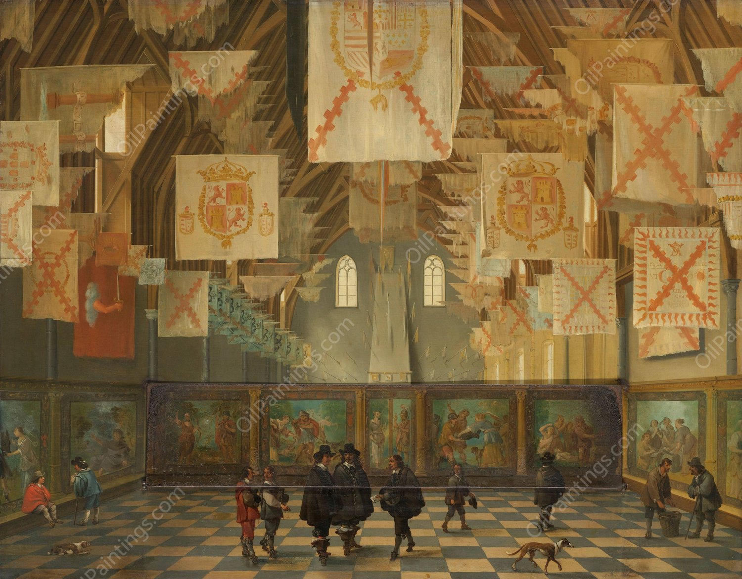 The Great Assembly of 1651  by Bartholomeus Van Bassen - Hand-Painted Oil Painting Reproduction