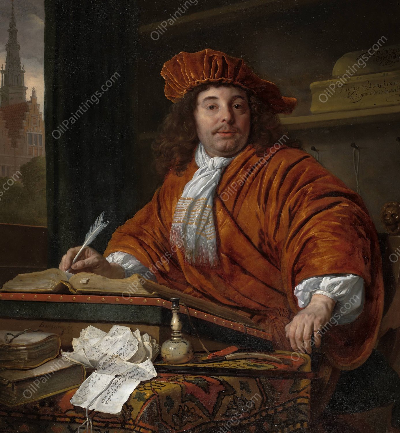 Daniel Bernard  by Bartholomeus Van Der Helst - Hand-Painted Oil Painting Reproduction