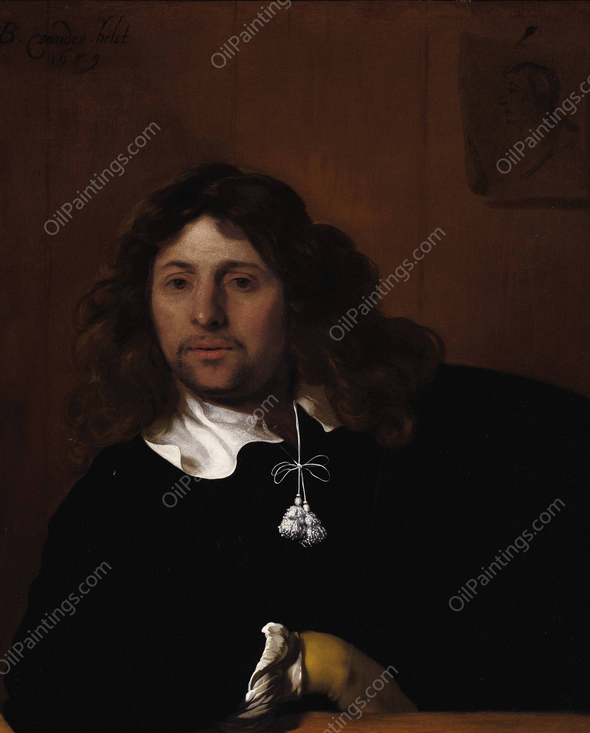 Portrait of a Gentleman  by Bartholomeus Van Der Helst - Hand-Painted Oil Painting Reproduction