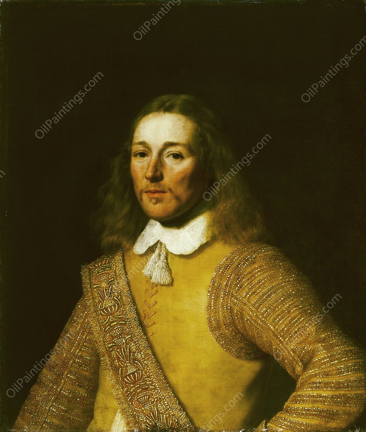 Portrait of an officer  by Bartholomeus Van Der Helst - Hand-Painted Oil Painting Reproduction