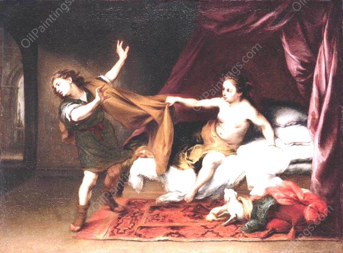 Joseph and Potiphar's Wife by Bartolome Esteban Murillo - Hand-Painted Oil Painting Reproduction