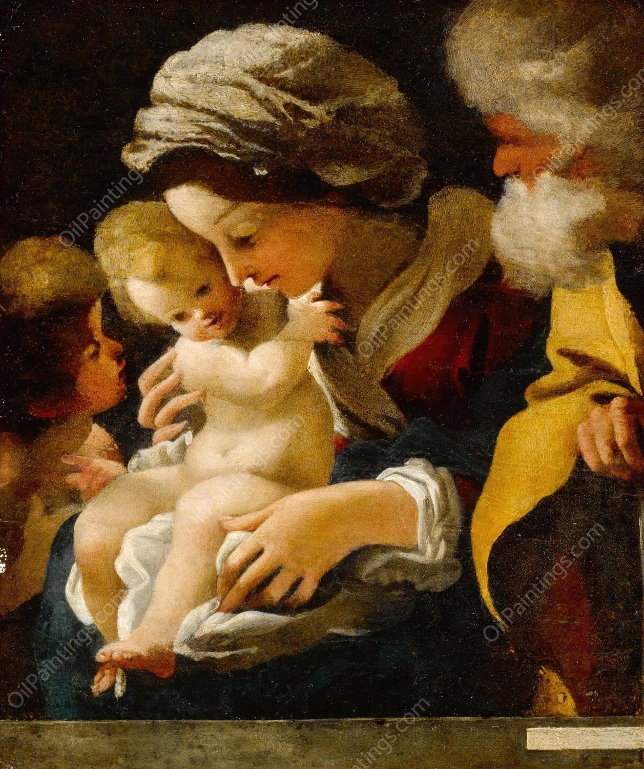 The Holy Family with Saint John the Baptist by Bartolomeo Schedoni - Hand-Painted Oil Painting Reproduction