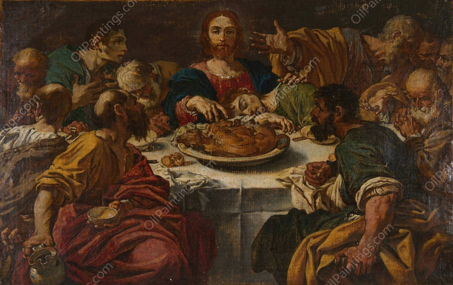 The Last Supper  by Bartolomeo Schedoni - Hand-Painted Oil Painting Reproduction