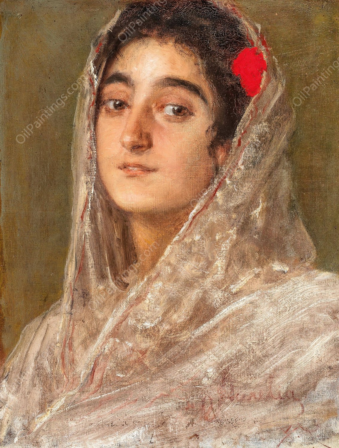 Aurelia by Benes Knupfer - Hand-Painted Oil Painting Reproduction