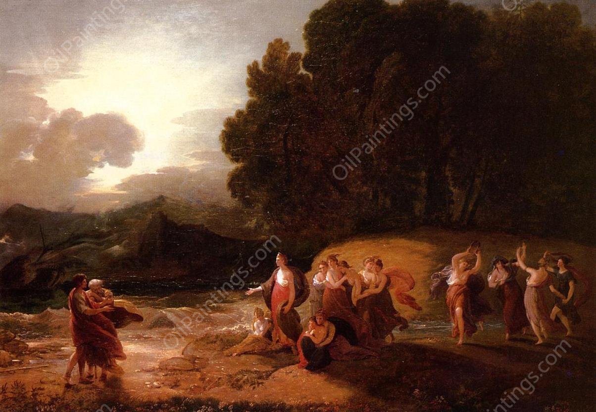 Calypso's Reception of Telemachus and Me by Benjamin West - Hand-Painted Oil Painting Reproduction