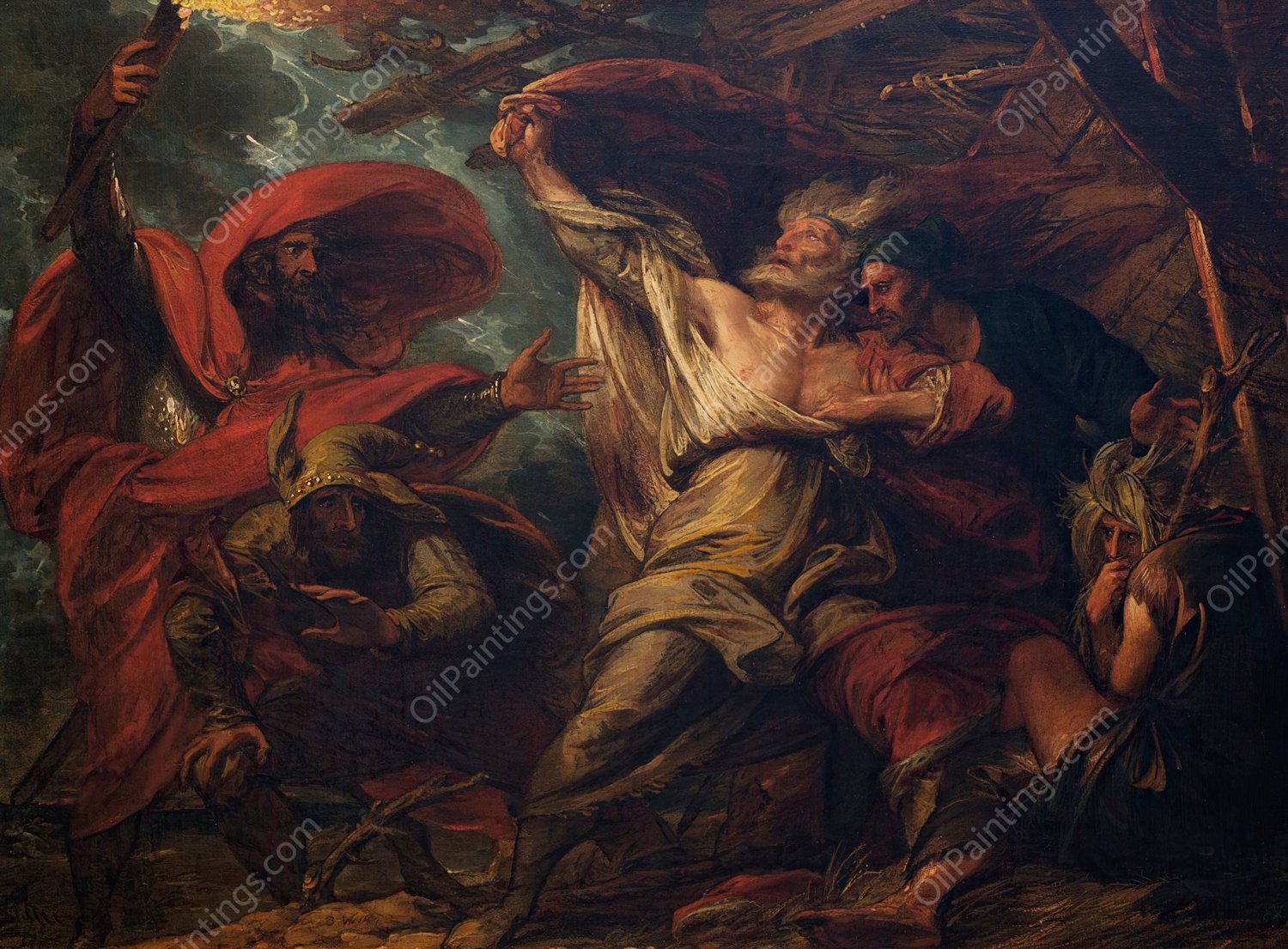 King Lear  by Benjamin West - Hand-Painted Oil Painting Reproduction