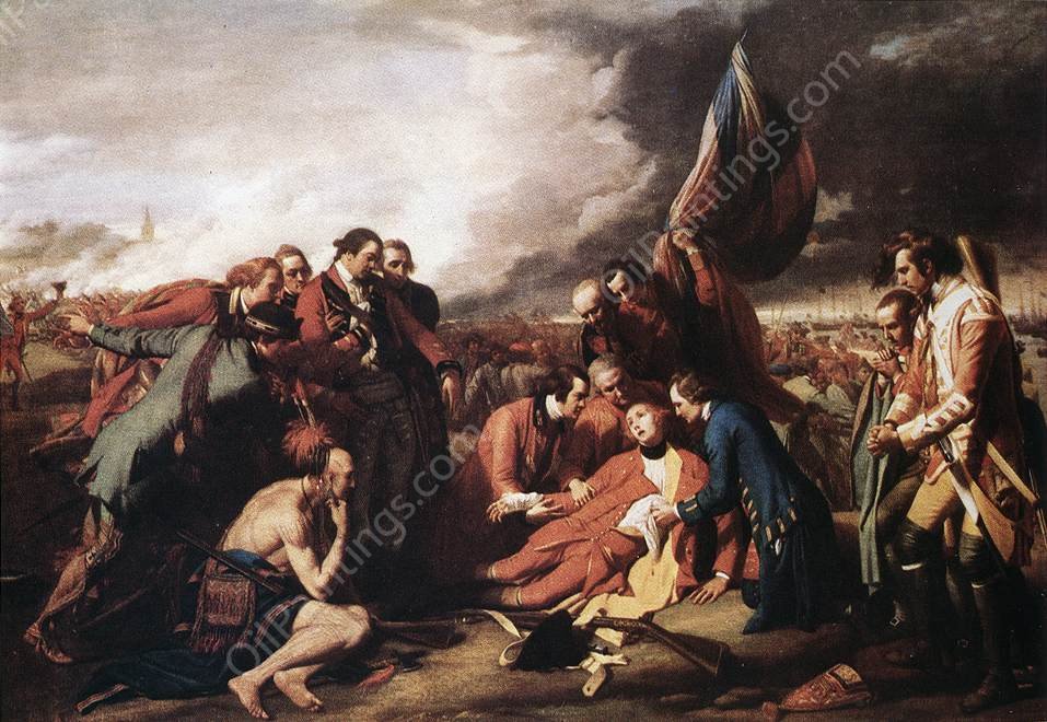 The Death of General Wolfe by Benjamin West - Hand-Painted Oil Painting Reproduction