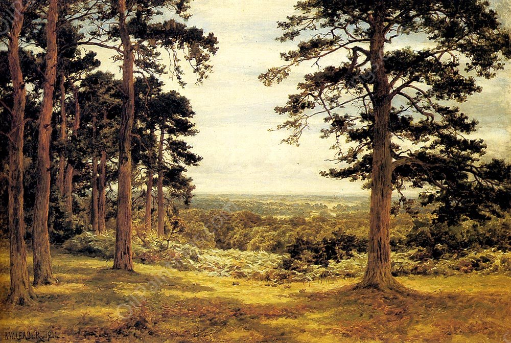 A Peep Through The Pines by Benjamin Williams Leader - Hand-Painted Oil Painting Reproduction