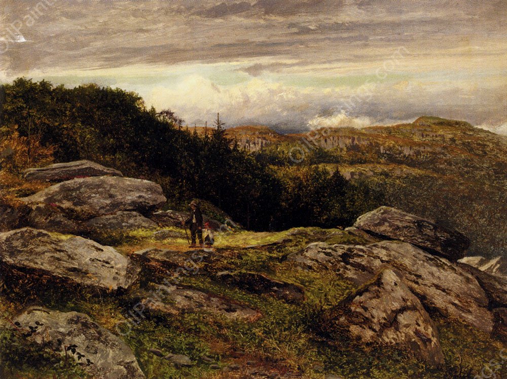 A Welsh Hillside Path by Benjamin Williams Leader - Hand-Painted Oil Painting Reproduction