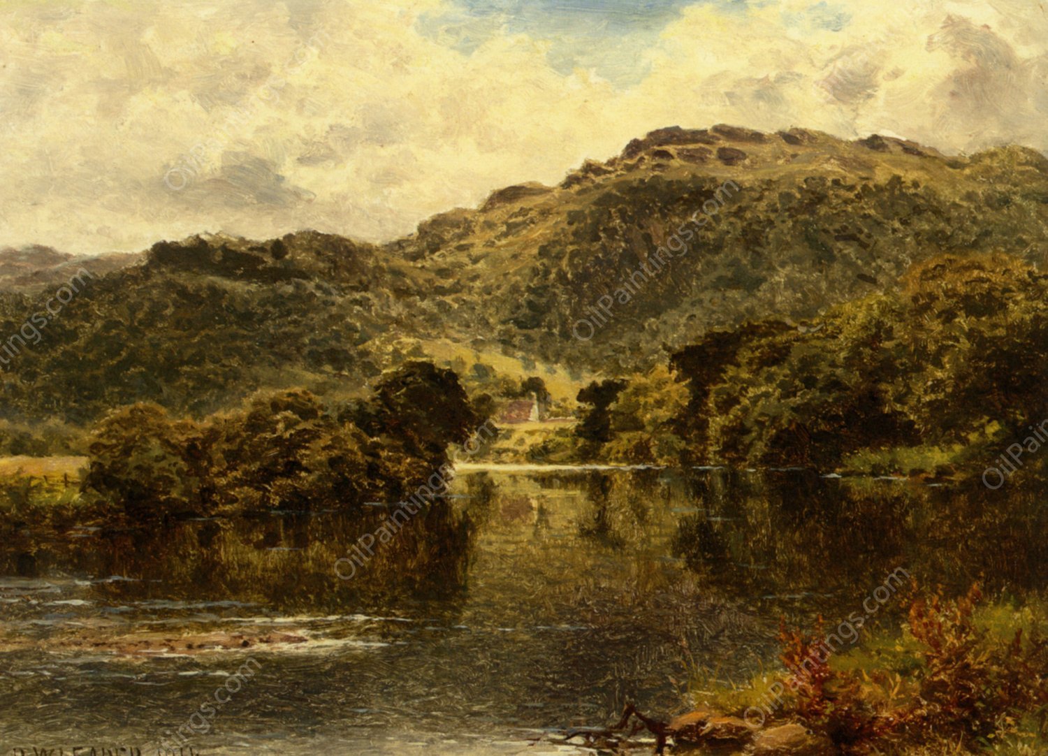 The Conway at Bettws y Cord by Benjamin Williams Leader - Hand-Painted Oil Painting Reproduction
