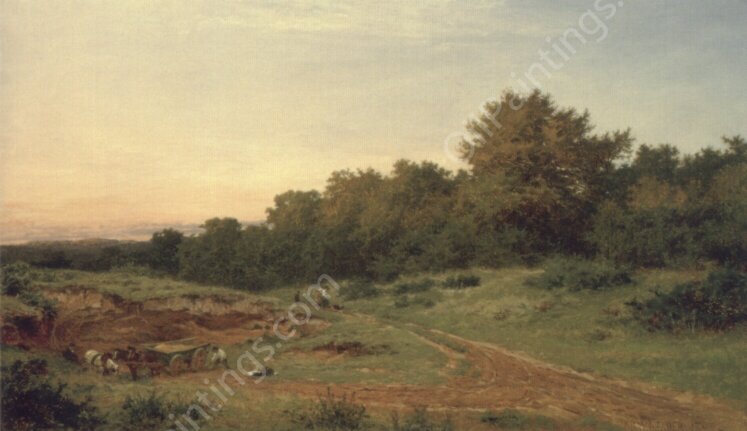 The Sandpit, Burrow's Cross by Benjamin Williams Leader - Hand-Painted Oil Painting Reproduction