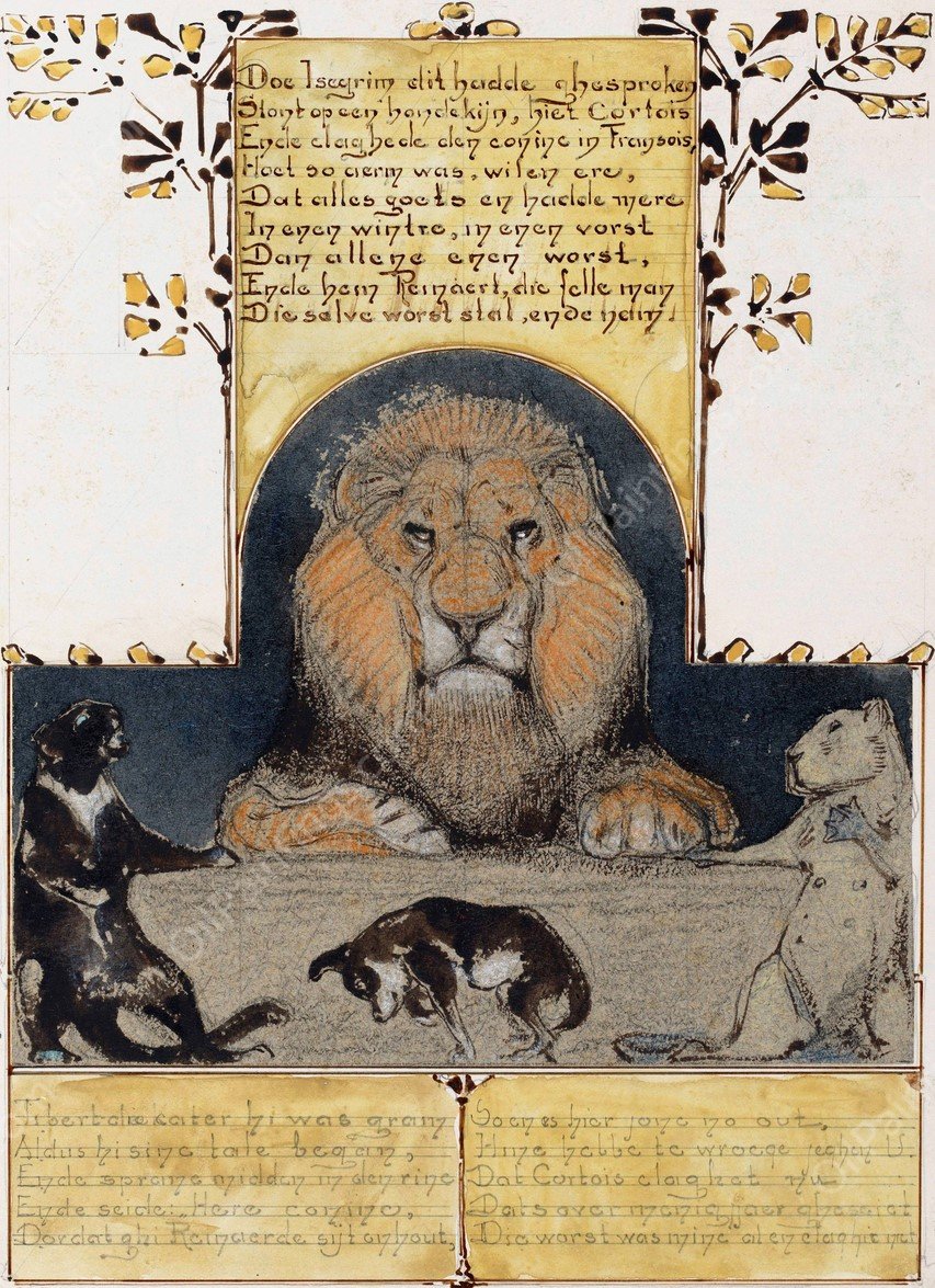 Courtois voor koning Nobel  by Bernard Willem Wierink - Hand-Painted Oil Painting Reproduction