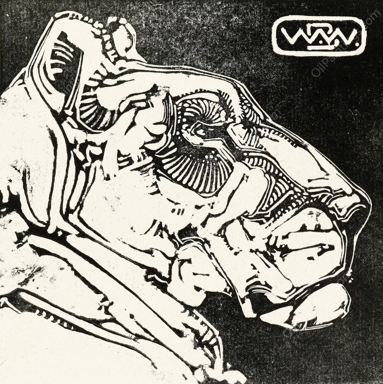 Kop van een leeuwin  by Bernard Willem Wierink - Hand-Painted Oil Painting Reproduction