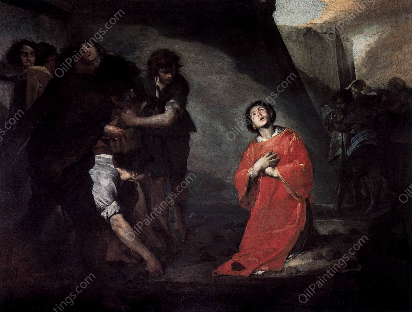 Martyrdom of St Stephen by Bernardo Cavallino - Hand-Painted Oil Painting Reproduction