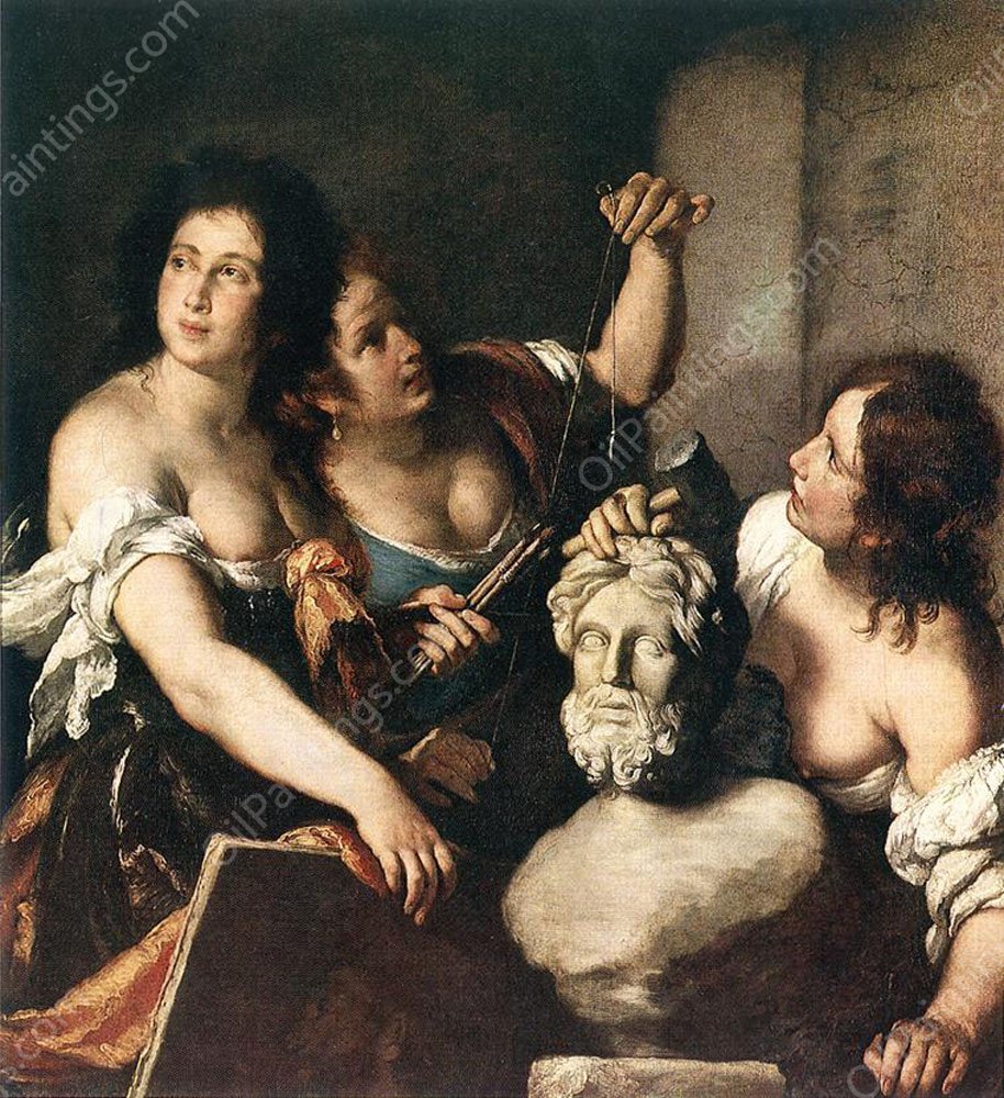 Allegory of Arts by Bernardo Strozzi - Hand-Painted Oil Painting Reproduction