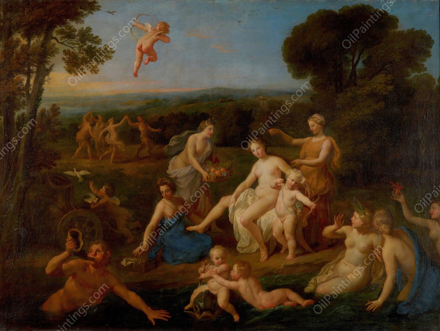 The Toilet of Venus  by Bon Boullogne - Hand-Painted Oil Painting Reproduction