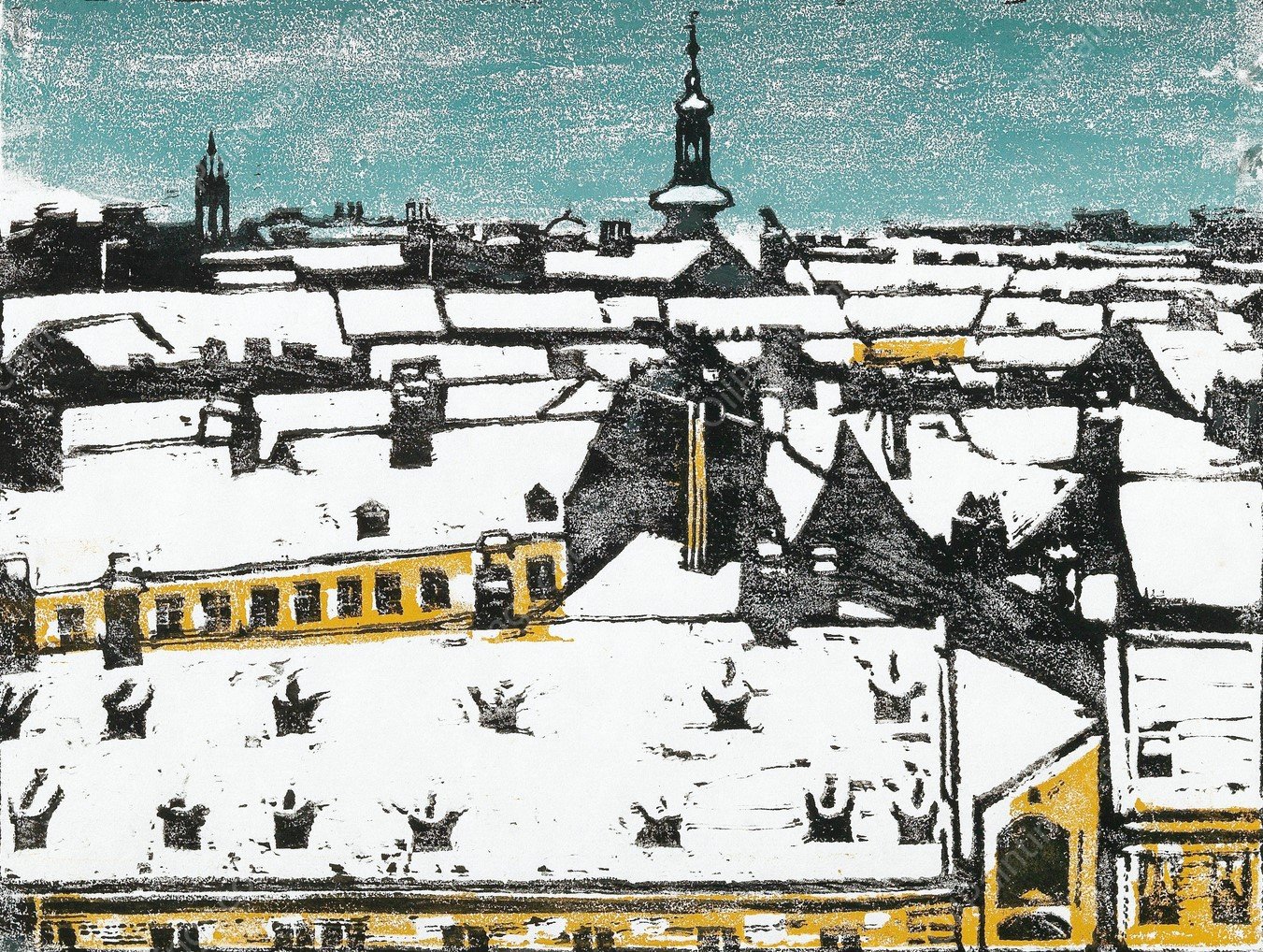 Alte Dacher - Freihaus by Broncia Koller-Pinell - Hand-Painted Oil Painting Reproduction