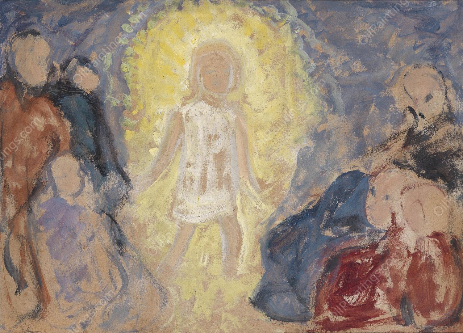 Lichtgestalt Studie by Broncia Koller-Pinell - Hand-Painted Oil Painting Reproduction