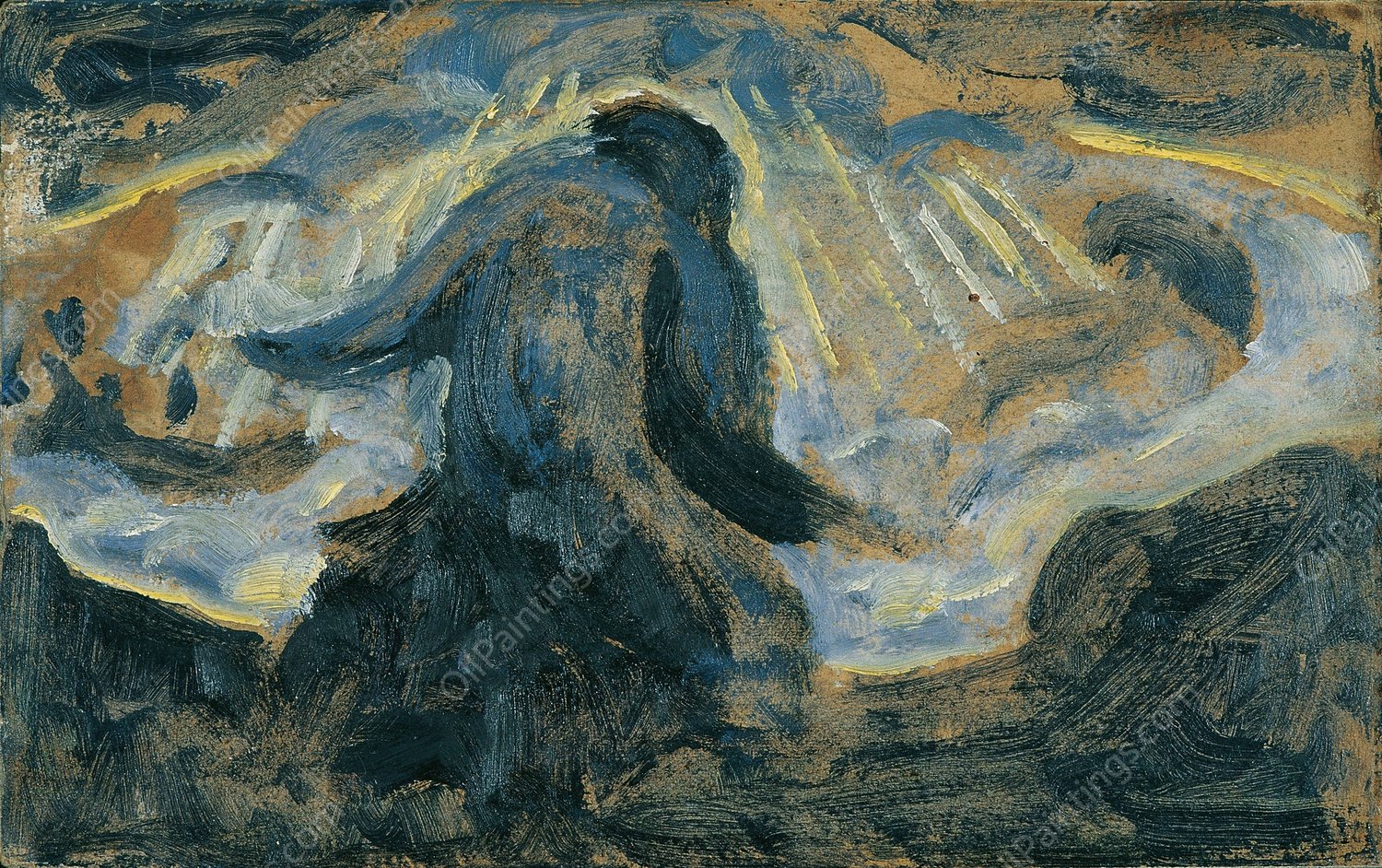 Werden und Vergehen Entwurfsskizze zum Olbild 'Gnade' by Broncia Koller-Pinell - Hand-Painted Oil Painting Reproduction