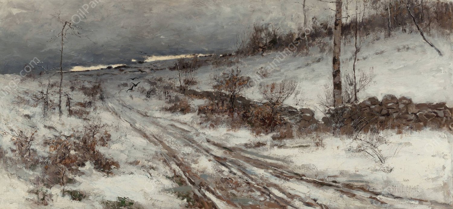 A Winter's Day  by Bruce Crane - Hand-Painted Oil Painting Reproduction