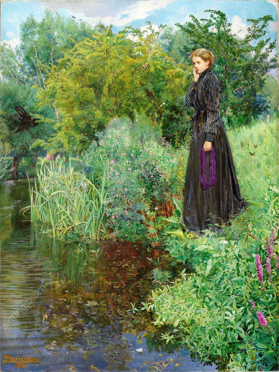 Last Summer Things Were Greener  by Byam Shaw - Hand-Painted Oil Painting Reproduction