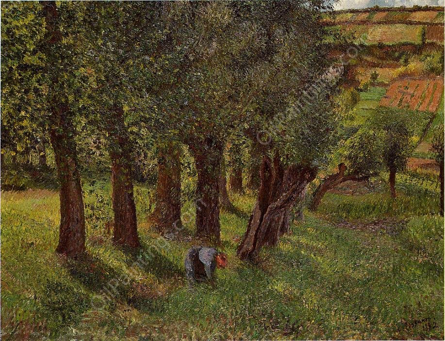 Le Chou a Pontoise also known as La Moussiere by Camille Pissarro - Hand-Painted Oil Painting Reproduction