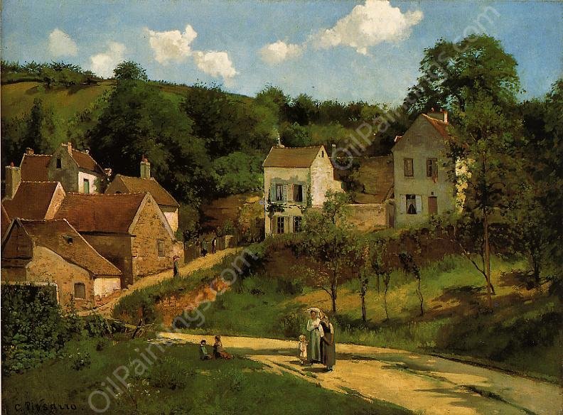 L'Hermitage at Pontoise by Camille Pissarro - Hand-Painted Oil Painting Reproduction