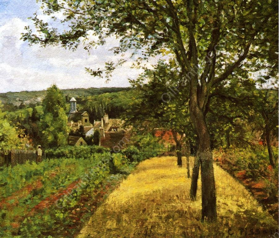 Orchards at Louveciennes by Camille Pissarro - Hand-Painted Oil Painting Reproduction