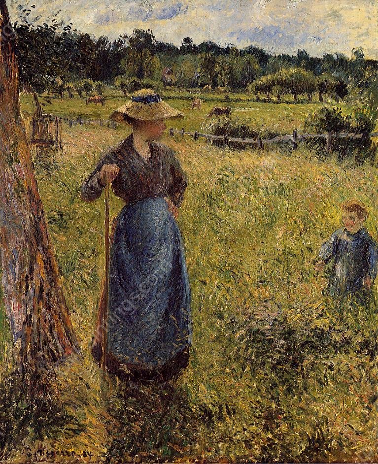 The Tedder by Camille Pissarro - Hand-Painted Oil Painting Reproduction