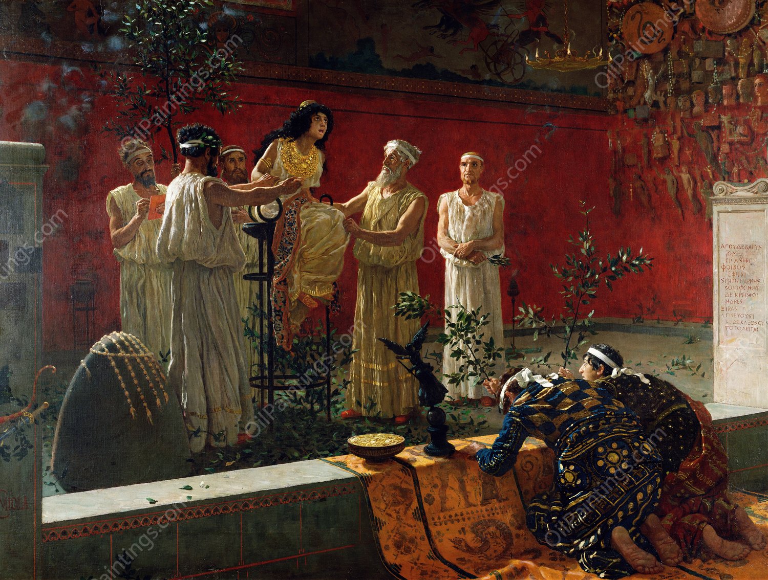 The Oracle  by Camillo Miola - Hand-Painted Oil Painting Reproduction