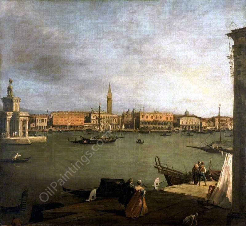 The Bacino di San Marco: Looking North by Canaletto - Hand-Painted Oil Painting Reproduction
